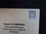 1878 SAGE, enveloppe privée, 15c bleu Mr le Directeur de...