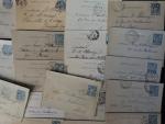 1886 ENTIERS POSTAUX TYPE SAGE sur cartes lettres, lettres, cartes...