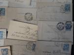 1886 ENTIERS POSTAUX TYPE SAGE sur cartes lettres, lettres, cartes...