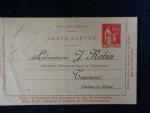 1935. CARTE LETTRE PRIVEE, ENTIER POSTAL, PAIX DE LAURENS, 50c...