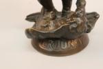 Andresy EFD (XXè) « Verdun 1916 » Poilu piétinant l'aigle allemande. Bronze...