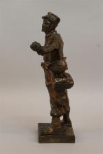 Flamand Georges (1895-1925) « On vous aura » Bronze patiné, signé sur...