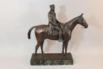 Malissard Georges (1877-1942) « Statue équestre du Maréchal Foch » Cire perdue,...