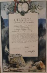 « Citation à l'Ordre de la Xème Armée » Le Général Mangin...