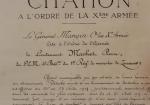 « Citation à l'Ordre de la Xème Armée » Le Général Mangin...