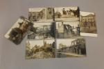 Lot de 8 cartes photos de Senlis, en ruine, pendant...