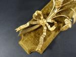 Paire d'appliques en bronze et laiton dorés en forme de...