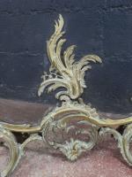 Ecran pare-étincelle d'époque Napoléon III en bronze à décor et...