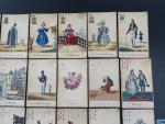 CARTOMANCIE : Suite de 28 cartes, vers 1830 (manque les...