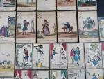 CARTOMANCIE : Suite de 28 cartes, vers 1830 (manque les...