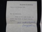Lettres du Général WEYGAND à Georges MALISSARD : Deux lettres...