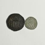 Monnaies frappées en Ecosse. FRANCOIS II (Dauphin) et MARIE STUART....