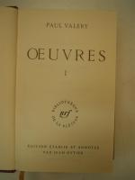 VALÉRY. OEuvres. I.-II. Paris, NRF, Bibliothèque de la Pléiade ; 2...