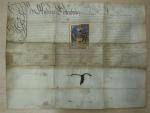 [CHARTE]. Diplôme d'Andreas Erstenberger. , XVIe siècle ; 51,5 x 67,...