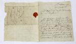 [EMPIRE]. MARQUE POSTALE. Lettre autographe signée. Eylau, 4 mars 1807 ;...