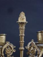 Paire de candélabres d'époque Restauration en bronze doré et en...