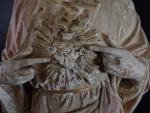 Christ au Sacré-Coeur. Plâtre polychrome. Haut : 75 cm (usures,...