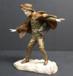 RUFFONY O. (XIX' - XX') ; Le petit patineur. Bronze...