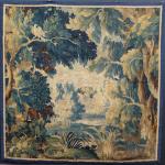 Fragment de tapisserie d'Aubusson d'époque XVIII' à décor de verdure...
