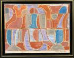 BEKMAN Hubertus-Cornelis (1896-1974) : Composition abstraite. Pastel signé et daté...
