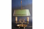 Lampe bouillotte de forme ovale de style Empire en bronze