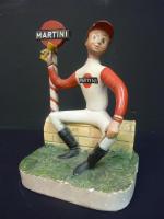MARTINI - Figurine publicitaire de comptoir en platre polychrome à...