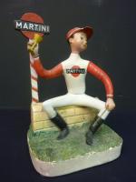 MARTINI - Figurine publicitaire de comptoir en platre polychrome à...