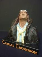 CHARLES CHEVIGNON - Figurine publicitaire en platre polychrome à l'effigie...