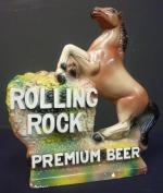 ROLLING ROCK Premium Beer - Figurine publicitaire en platre polychrome...