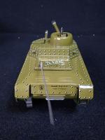 JOUSTRA, Tank Tchad, jouet mécanique en tôle lithographiée avec sa...