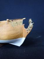 Maquette artisanale de navire en bois et matériau composite. Dimensions...