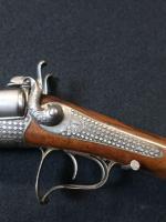 Fusil de chasse stéphanois, à broche. Canons juxtaposés, avec tenon...