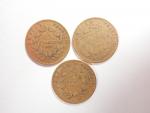 NAPOLEON III : Trois pièces de 10 Francs en or...