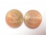ETATS-UNIS : Deux pièces de 10 Dollars en or 1882...