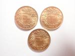 SUISSE : Trois pièces de 20 Francs suisse en or...