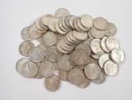Vème République : Soixante-quatre pièces en argent de 5 Francs...