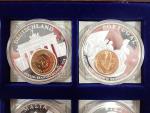 Les Monnaies Européennes : coffret de douze médailles avec pièces...
