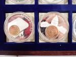 Les Monnaies Européennes : coffret de douze médailles avec pièces...