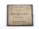 Ambrotype M.Descomps Artiste Photographe de Paris, quart de plaque, rare...