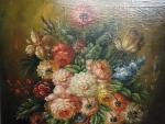 RICCI A. Vase de fleurs dans l'esprit du XVII's. Huile...