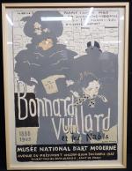 Affiche d'exposition BONNARD VUILLARD 1955. 75 x 55 cm.