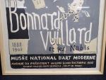 Affiche d'exposition BONNARD VUILLARD 1955. 75 x 55 cm.