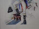 NUYTS G. (XX's) : Révolutionnaire-Bonaparte. Deux dessins aquarellés humoristiques signés,...