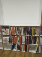 Ensemble de bibliothèques modulables stratifié blanc et bois clair dont...