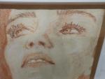 Ecole XX's. Portrait de femme. Pastel. 46 x 36 cm
