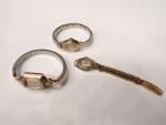 HORLOGERIE - Ensemble de trois montres bracelets de dame dont...