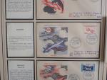 La série de Poste Aérienne n°30/33 dite 'MAGISTER » sur enveloppes...