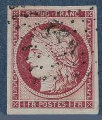 Cérès 1849 n°6 1FR carmin oblitération losange DS2 romain de...