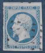 EMPIRE Napoléon 1852 n°15 25c bleu clair oblitération rouleau de...