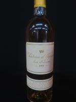 3 bouteilles château d'Yquem Lur-Saluces dont 2 Année 1999 et...